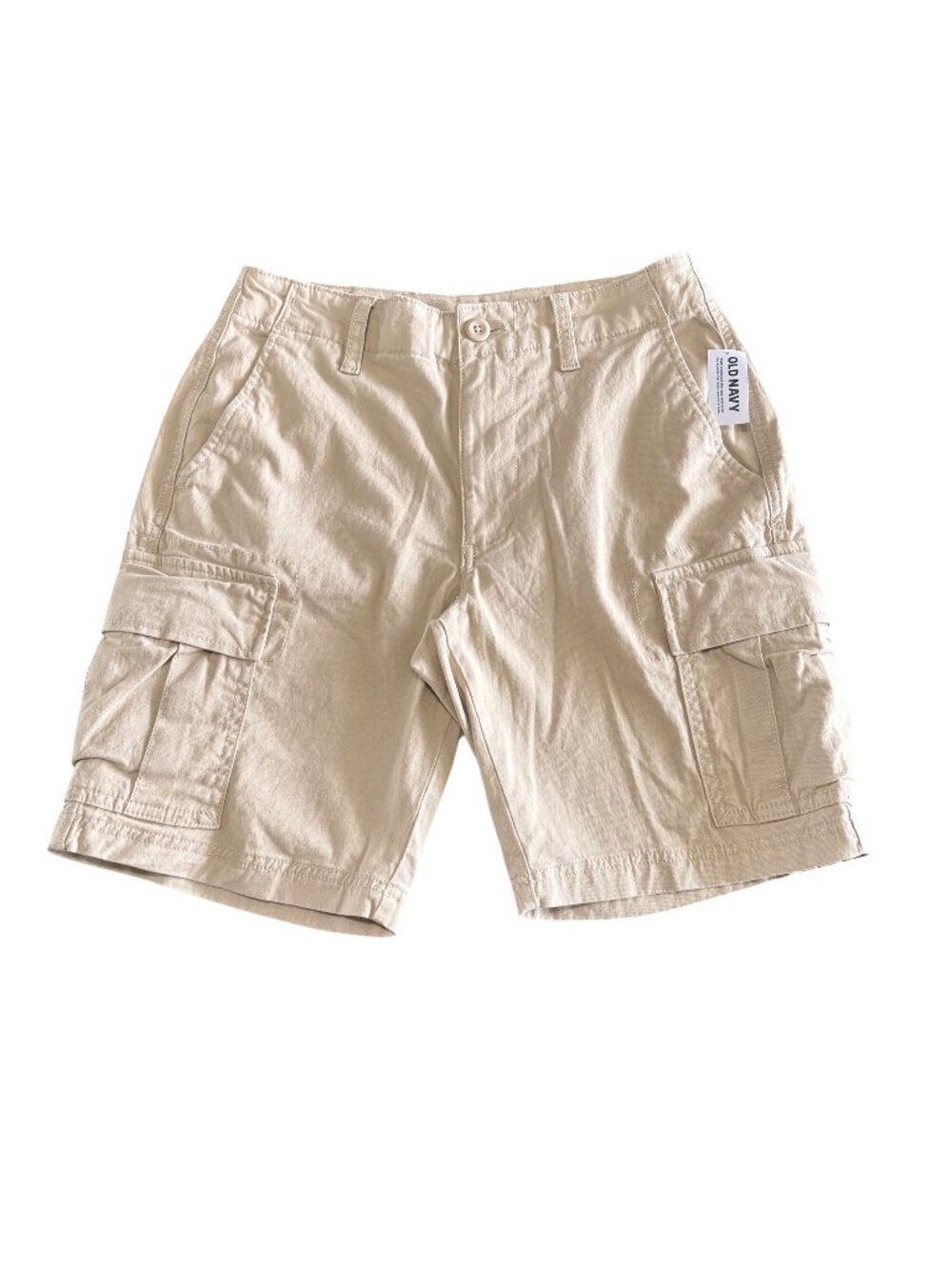 Old Navy Khaki Lived-In Straight Cargo Shorts Flex Stretch NWT Mens Size 28